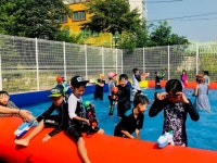 부강초등학교, 학교 내 워터파크 조성으로 무더위 날려 화제