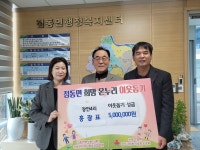 점동면 장안4리 홍광표, 이웃돕기 성금 500만원 기탁