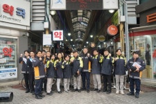 조치원소방서, 전통시장 소방차 길 터주기 훈련 실시