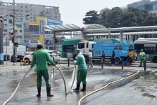 수원시 팔달구, 수원역 일원 대대적인 물청소 실시