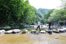 “맑은 계곡물과 울창한 숲길이 있는 생태관광의 명소 연인산 도립공원을 방문하세요”