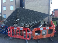 Audi S4 written off after bungling bin lorry driver clipped mans garage causing it to collapse on his car | The Sun Mans Audi... 