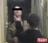 Shocking footage shows Liam Gallagher grabbing girlfriend Debbie Gwyther by the throat after they both denied bust-up at London... 