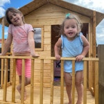 Jacqueline Jossa shows off kids’ giant garden playhouse as her ‘mini me’ daughters pose on its porch | The Sun Jacqueline... 