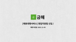 에스와이영업대행 | 금해 : [채용대행서비스] 영업지원팀 신입 /경력사원 모집 | 더팀스 [채용대행서비스] 영업지원팀 신입 /경력사원 모집 by 금해