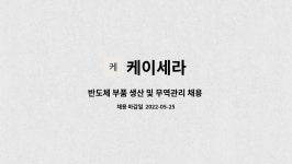케이세라 : 반도체 부품 생산 및 무역관리 채용 (이카운트 ERP) | 더팀스 반도체 부품 생산 및 무역관리 채용 (이카운트 ERP) by 케이세라