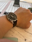 [짧은 리뷰] 아쿠아테라 그린 - 블랙 레더 스트랩 교체 후 - Omega - TIMEFORUM
