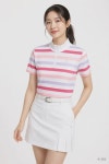 COURREGES꾸레쥬 스트라이프 카라 티셔츠 / WOMEN M - 주식회사 도쿄유즈드 도쿄유즈드