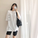 포멀릭레터링 루즈핏 코튼 반팔티셔츠 [H0521]1개만 사도 무료배송 ♡ 유니크온 ♡  포멀릭레터링 루즈핏 코튼 반팔티셔츠 [H0521]