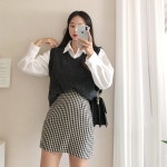 울 블렌드 브이넥 니트조끼 [H0981]1개만 사도 무료배송 ♡ 유니크온 ♡ 울 블렌드 브이넥 니트조끼 [H0981]