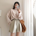 [3color] 모던 스트링 레자 밴딩 숏팬츠 가죽바지 가죽숏PT [H1346]1개만 사도 무료배송 ♡ 유니크온 ♡  [3color] 모던 스트링 레자 밴딩... 