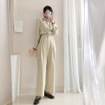 [3color] 나일론 무브 투핀턱 하이웨스트 일자와이드 슬랙스PT [H1366]1개만 사도 무료배송 ♡ 유니크온 ♡ [3color] 나일론 무브 투핀턱... 