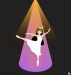 Ballerina girl illustration ai file free download -  Urbanbrush