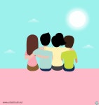 어깨동무 일러스트 ai 무료다운로드 free Shoulder to shoulder vector - 어반브러시