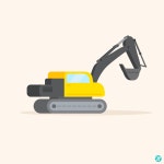 포크레인 일러스트 백터 ai 다운로드 download fork crane vector - 어반브러시