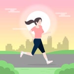 조깅 달리기 여성 일러스트 백터 ai 다운로드 download jogging running women Vector - 어반브러시