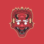 한국 도깨비 용면화 일러스트 백터 ai 다운로드 download Korean goblin dragon cotton - 어반브러시