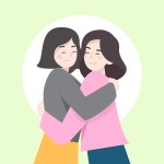 여성 포옹 사랑 일러스트 백터 ai 다운로드 download women hug love vector - 어반브러시
