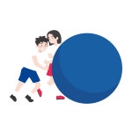 공굴리기 운동회 남녀 삽화 일러스트 백터 ai png 다운로드 download Ball rolling sports day illustration of men and women... 