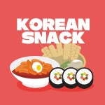 떡볶이 오뎅 김밥 분식 모음 일러스트 백터 ai 다운로드 download korean Collection of snacks vector - 어반브러시