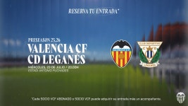 You can now get your free tickets for the Valencia CF match against CD Leganés at the Antonio Puchades Stadium   - Valencia CF