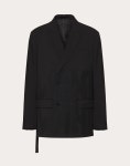  D/B TECHNCAL WOOL JACKET, CUTOUT AND STITCHED WANT WANT DETAIL, OPEN SIDE AND TIE for Man | Valentino Online Boutique