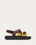 VALENTINO GARAVANI CROCHET SANDAL IN FABRIC AND LEATHER for Man | Valentino Online Boutique  VALENTINO GARAVANI CROCHET SANDAL IN... 