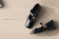 ♡예쁘고 편한슈즈♡ 바닐라슈 레니즌 반광 세피창 메리제인 로퍼 펌프스(3.5cm)