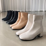 ♡예쁘고 편한슈즈♡ 바닐라슈 자이든 소프트 스판 베이직 백지퍼 스판 앵클부츠(5cm)