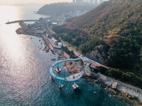 부산 관광 아카이브 > 청사포다릿돌전망대 드론뷰-4 BUSAN TOURISM ARCHIVE | 부산 관광 아카이브: 공식 관광 사진, 자료, 이미지, 영상... 