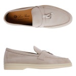 21S/S 로로피아나 썸머워크 스웨이드 펄파우더 여성 로퍼 - 워드로브 21S/S 로로피아나 썸머워크 스웨이드 펄파우더 여성 로퍼