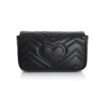 22F/W 구찌 마몬트 마틀라세 블랙 슈퍼미니 숄더백 - 워드로브 22F/W 구찌 마몬트 마틀라세 블랙 슈퍼미니 숄더백