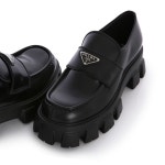 23S/S 프라다 모놀리스 브러시드 블랙 로퍼 - 워드로브 23S/S 프라다 모놀리스 브러시드 블랙 로퍼