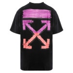 21S/S 오프화이트 백 그라데이션 마커 블랙 반팔티 - 워드로브 21S/S 오프화이트 백 그라데이션 마커 블랙 반팔티