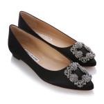 23S/S 마놀로블라닉 HANGISIFLAT 한기시 새틴 블랙 슈즈 - 워드로브 23S/S 마놀로블라닉 HANGISIFLAT 한기시 새틴 블랙 슈즈
