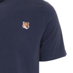 24F/W 메종키츠네 폭스 헤드 패치 네이비 반팔티 - 워드로브 24F/W 메종키츠네 폭스 헤드 패치 네이비 반팔티