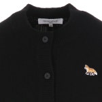 24F/W 메종키츠네 여성 베이비 폭스 울 블랙 가디건 - 워드로브 24F/W 메종키츠네 여성 베이비 폭스 울 블랙 가디건