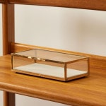 west elm 골든 글라스 섀도우 박스_스몰 직사각(골드)