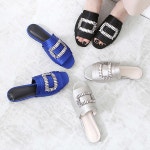 웨스트스타일 [쿠루] 여성 1cm 큐빅 슬리퍼 G2472