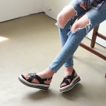 웨스트스타일 [쿠루] 여성 4.5cm 엑스라인 슬링백 샌들 G2936
