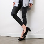 웨스트스타일 [쿠루] 여성 6cm 스웨이드미들 힐 펌프스 G3344