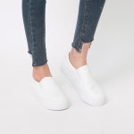 웨스트스타일 [쿠루] 여성 3.5cm 소가죽 키높이 스니커즈 G3751