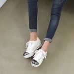 웨스트스타일 [쿠루] 여성 4.5cm 앞코 메탈 스니커즈 G2047