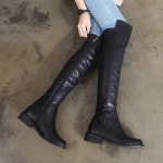 웨스트스타일 [쿠루] 여성 3.5cm 심플 롱 부츠 G3722