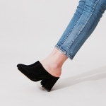 웨스트스타일 [쿠루] 여성 9cm 양가죽 뮬 G3954