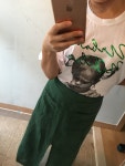 볼수록 매력있어♥윙스몰 이름도 귀여운 뚱이호일티. 빨강과 녹색중 고민하다가 집에있는 녹색치마가 생각나서 그리뷰 - 윙스몰