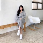 No1 여성복 쇼핑몰 허리밴딩이라 편했고 휘뚜루마뚜루 입기좋은 치마예용 집앞에 나갈때 많이 입겠네요 ㅎ리뷰 - 윙스몰