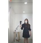 고퀄리티 스티치 카라 버튼 세미A라인 미니원피스 국내제작 고퀄리티 스티치 카라 버튼 세미A라인 미니원피스