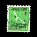 수집전문쇼핑몰 우문관 291(006) / 제3차 그라비아 10원두루미 사용제 89.9.11. 광주 기계인 만월