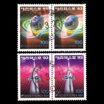 수집전문쇼핑몰 우문관 C1240-1241(03) / 대전엑스포(제2차) / 2종 만월사용제(각 가로2매연쇄) / 1991.3.23(초일) / 서울충정로 철인